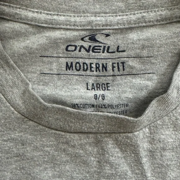 O'Neill - Gray Short-Sleeve Tee with Blue Chest Logo - Picture 3 of 4